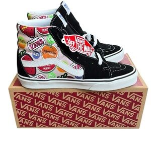 Vans Retro Mart Fruit High Top Shoes Women 8.5/Men’s 7 Canvas Suede NIB